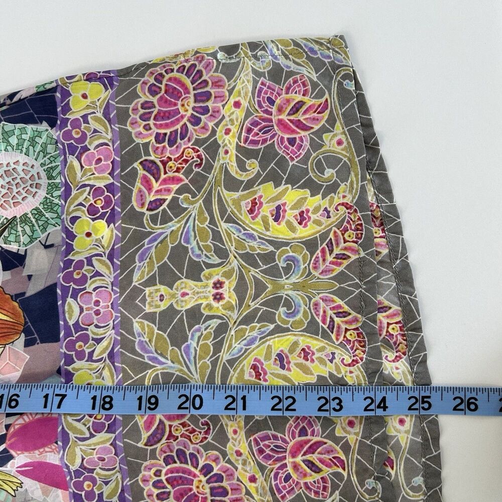 Johnny Was Cisco Ife Tank 100% Silk Tropical Floral Print Flowy Size XS Chic - Picture 9 of 10